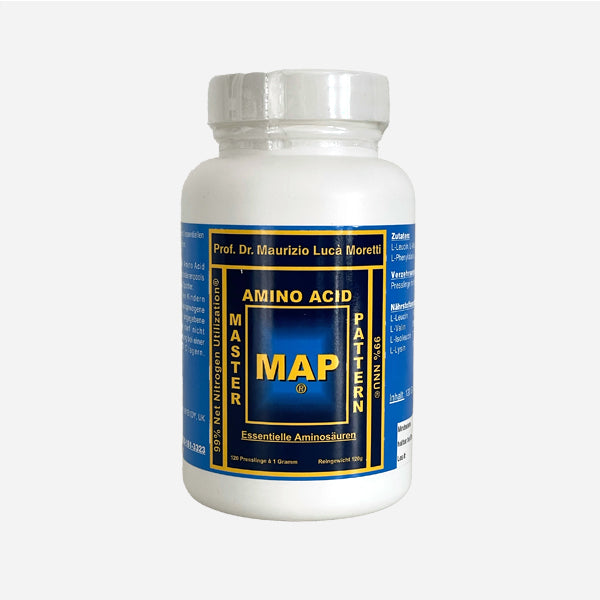 MAP Master Amino Acid Pattern® (120 Tabletten) 99% Net Nitrogen Utilization® (NNU®) - Das Originale - Prof. Dr. Luca Moretti