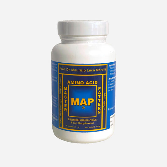 MAP Master Amino Acid Pattern® (120 Tablets) 99% Net Nitrogen Utilization® (NNU®) - Original Formula by Prof. Dr. Luca Moretti